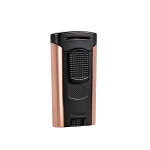 Xikar Astral Single Jet Lighter - Black and Rose Gold